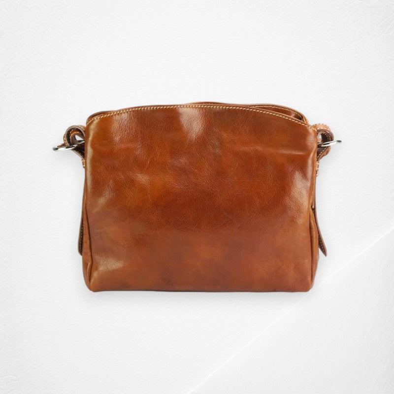 Viviana V Leather Shoulder Bag