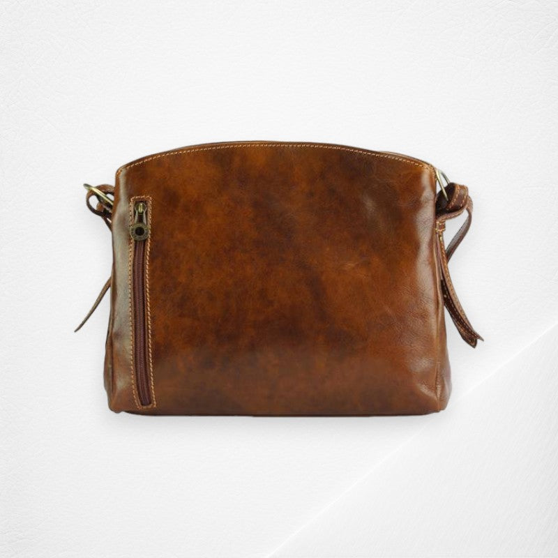 Viviana V Leather Shoulder Bag