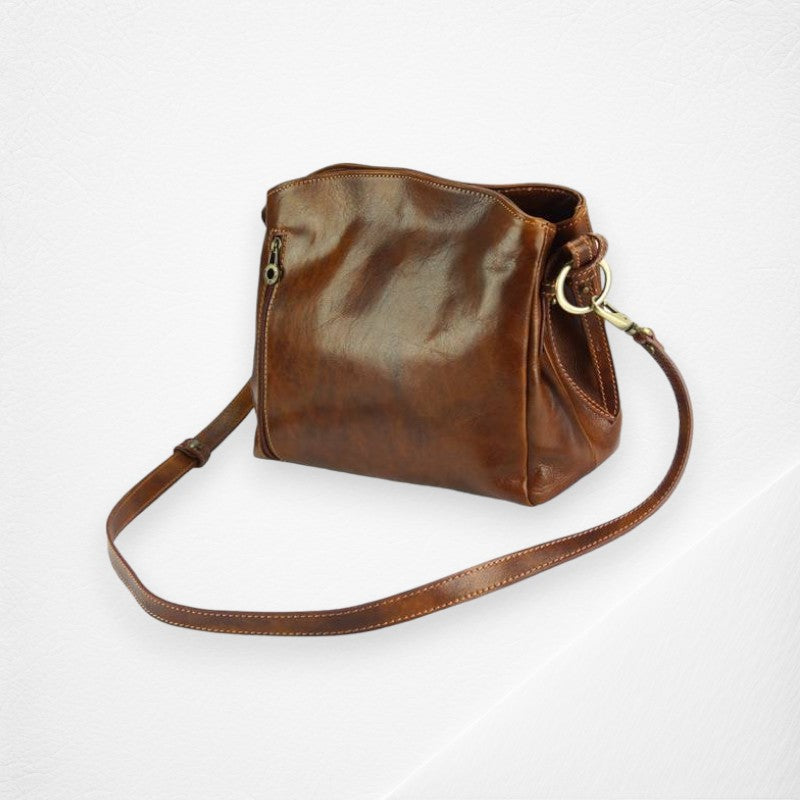 Viviana V Leather Shoulder Bag