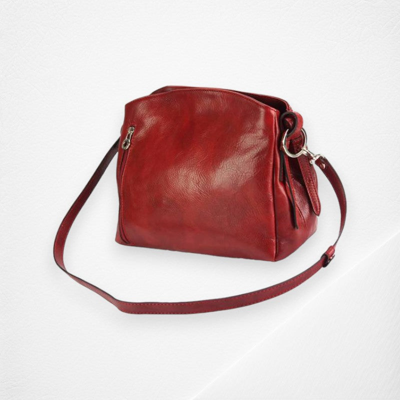 Viviana V Leather Shoulder Bag