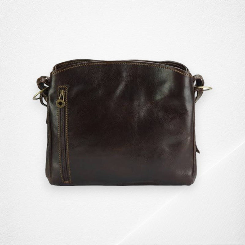 Viviana V Leather Shoulder Bag