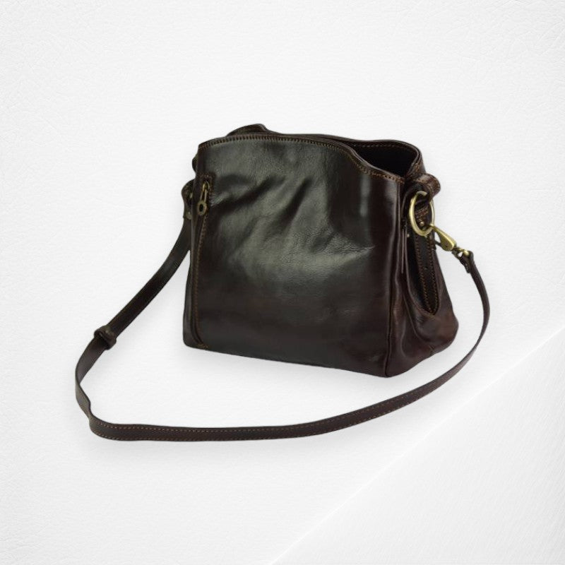 Viviana V Leather Shoulder Bag