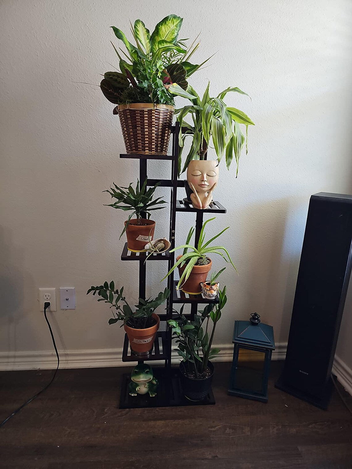6 Tier 7 Potted Bamboo Plant Stand | Tall Plant Stand | Plant Holder | Modern Plant Stand | Plant Stand Indoor | Plant Lover Gift