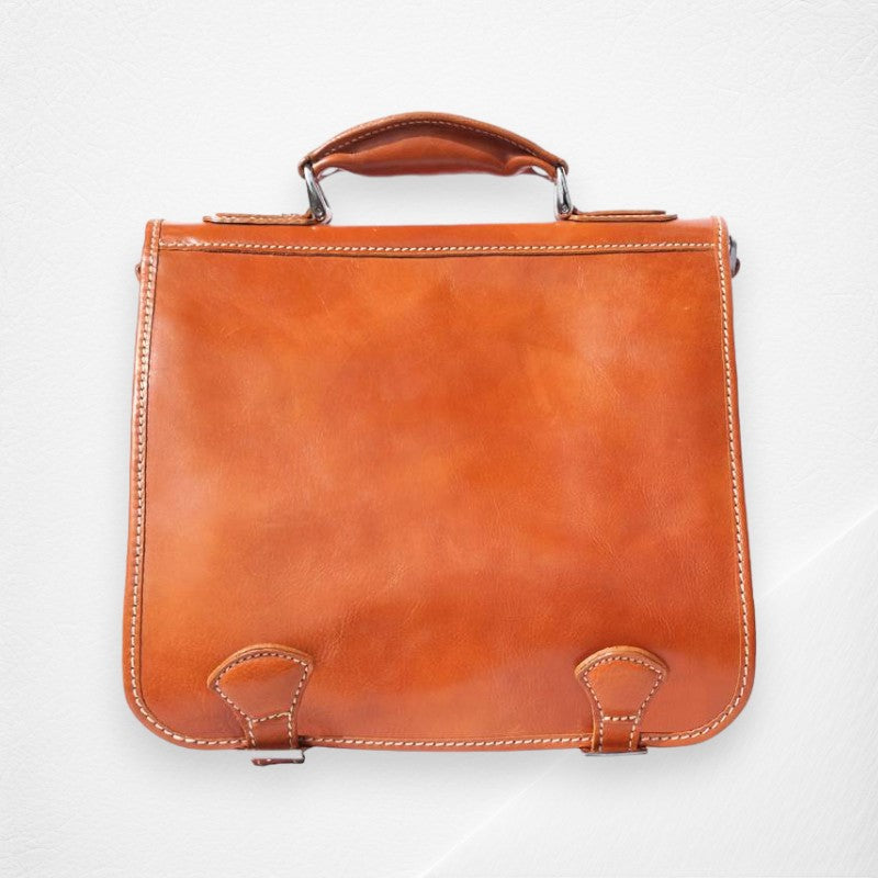 Leather Briefcase With Two Compartments