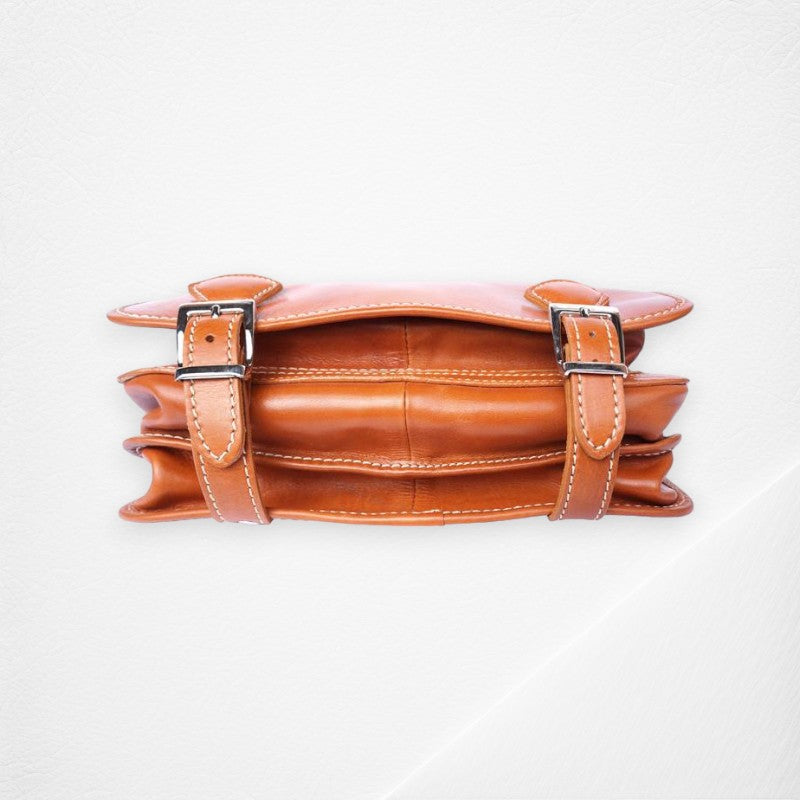 Leather Briefcase With Two Compartments