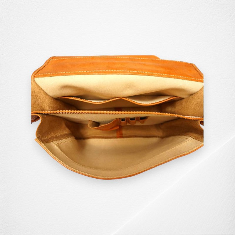 Leather Briefcase With Two Compartments