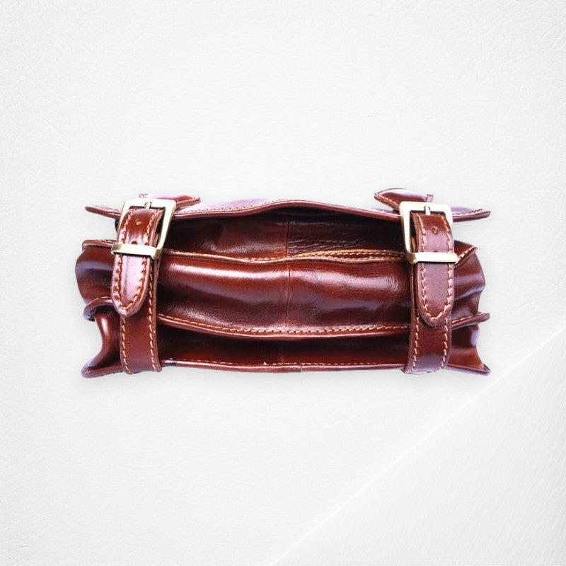 Leather Briefcase With Two Compartments