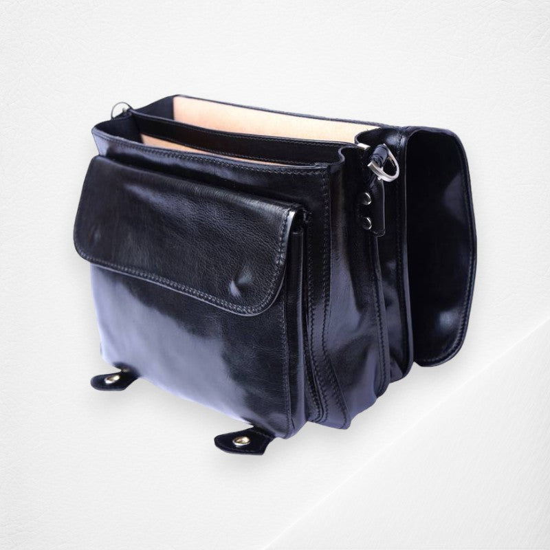 Leather Briefcase With Two Compartments
