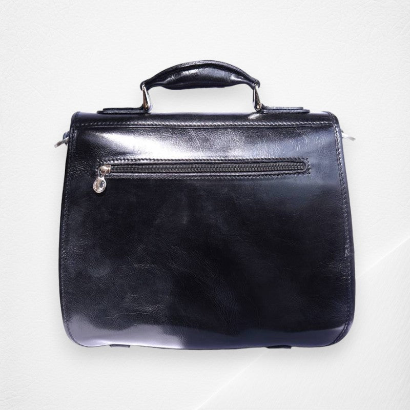 Leather Briefcase With Two Compartments