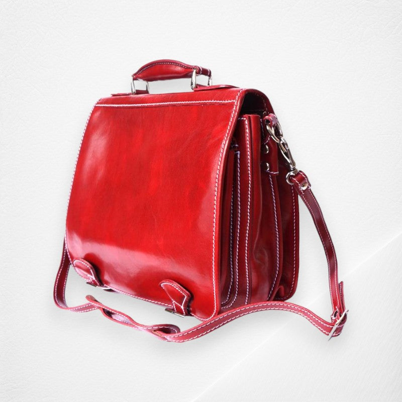 Leather Briefcase With Two Compartments