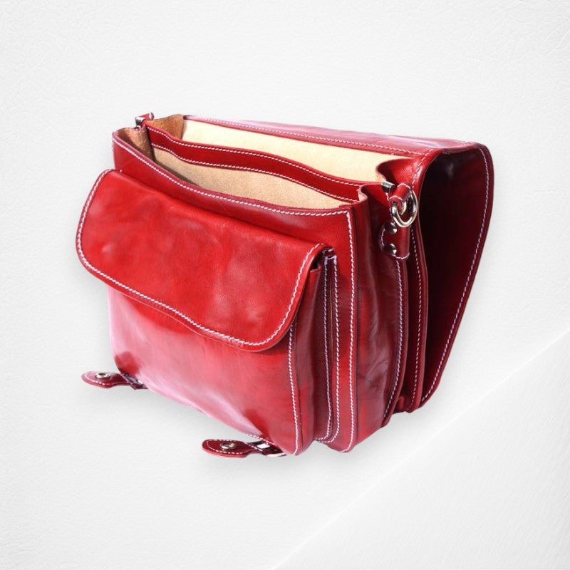 Leather Briefcase With Two Compartments