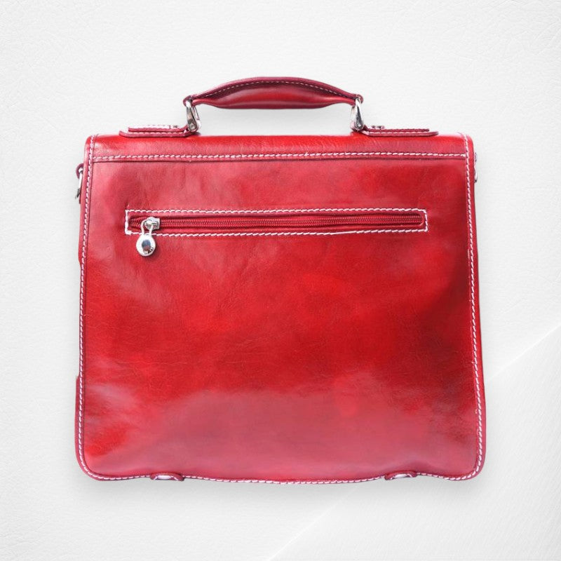Leather Briefcase With Two Compartments