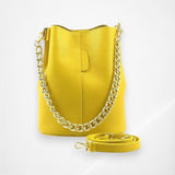 Maddalena Leather Bucket Bag