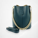 Maddalena Leather Bucket Bag