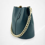 Maddalena Leather Bucket Bag