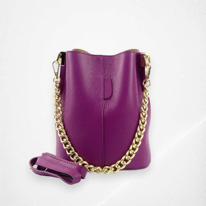Maddalena Leather Bucket Bag