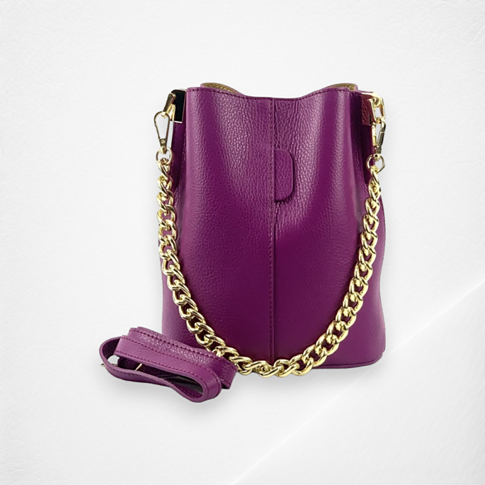 Maddalena Leather Bucket Bag