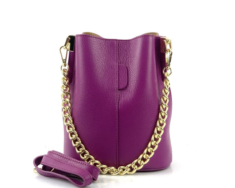 Maddalena Leather Bucket Bag