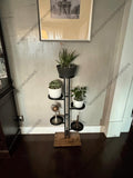 Multi Tier Wood & Metal Plant Stand | Indoor Plant Stand | Plant Rack | Tiered Plant Stand | Plant Pot | Flower Stand | Plant Lover Gift