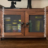 Rustic Wood Mini Countertop Cabinet | Storage Cabinet | Kitchen Storage | Bathroom Cabinet | Countertop Storage | Bathroom Storage
