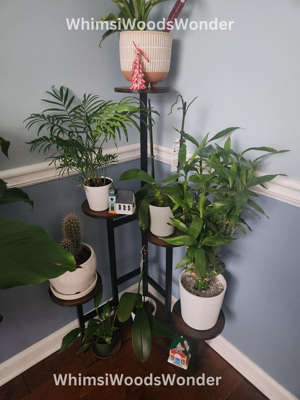 Set of 2 Wooden 6 Tier Plant Stand | Corner Plant Stand | Plant Stand Indoor | Modern Plant Stand | Plant Holder | Plant Shelf