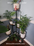 Set of 2 Wooden 6 Tier Plant Stand | Corner Plant Stand | Plant Stand Indoor | Modern Plant Stand | Plant Holder | Plant Shelf