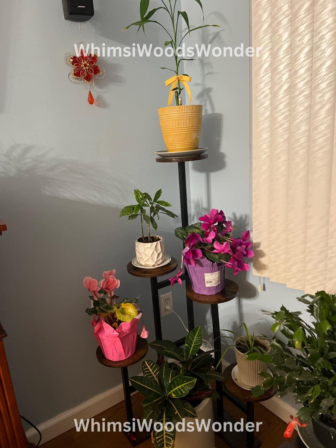 Set of 2 Wooden 6 Tier Plant Stand | Corner Plant Stand | Plant Stand Indoor | Modern Plant Stand | Plant Holder | Plant Shelf