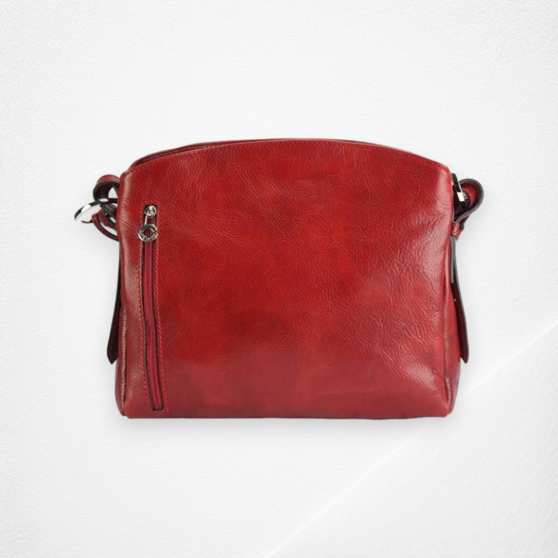 Viviana V Leather Shoulder Bag