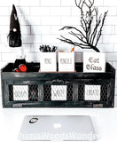 Wood Chicken Wire Countertop Shelf | Pantry Storage Cabinet | Kitchen Counter Shelf | Kitchen Storage | Kitchen Decor | Storage Cabinet