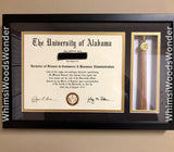 Wooden Diploma Frame with Tassel Holder | College Degree Frame | Graduation Frames | Masters Diploma Frame | Gift For Graduate