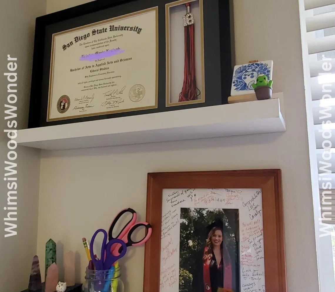 Wooden Diploma Frame with Tassel Holder | College Degree Frame | Graduation Frames | Masters Diploma Frame | Gift For Graduate