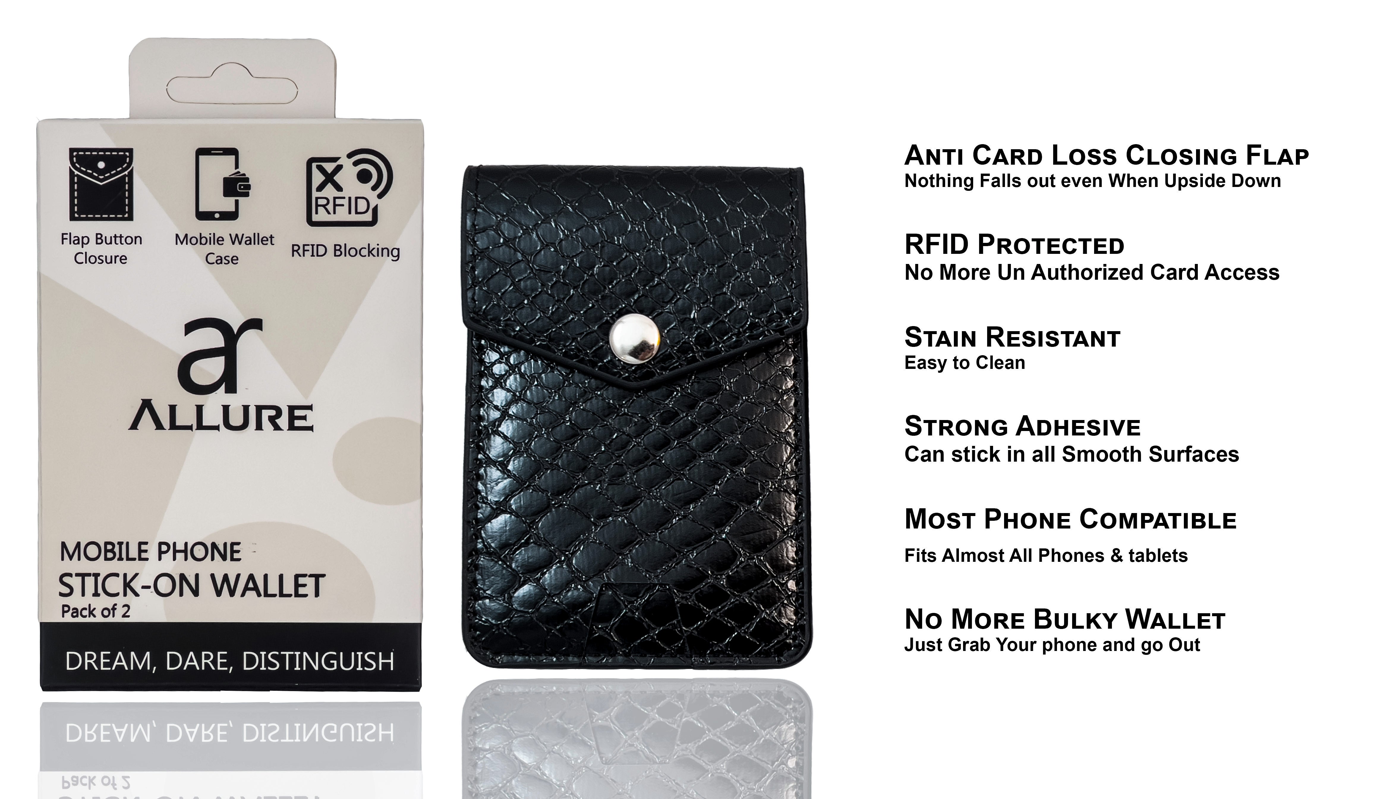 Cell Phone Faux Leather Wallet (Pack Of 2) features